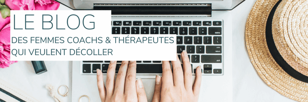 Bannière du blog d'Aurore Diruit, présentant la stratégie et le mindset pour les coachs et thérapeutes.