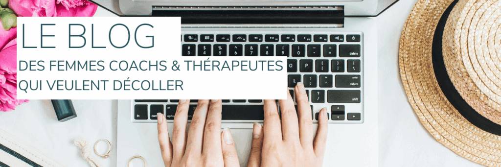 Bannière du blog d'Aurore Diruit, présentant la stratégie et le mindset pour les coachs et thérapeutes.